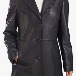 BSGD Womens Danielle Lambskin Leather Walking Coat. Pre-Owned Smoke free home.